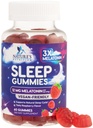 Gummies de sueño para adultos fuerza extra - 12 mg Melatonina suplemento de goma de sueño, Melatonina Gummy para el suplemento ocasional de apoyo al sueño, Vegan, No GMO, Gluten Gratis, Gomitas para Dormir, 60 Gummies