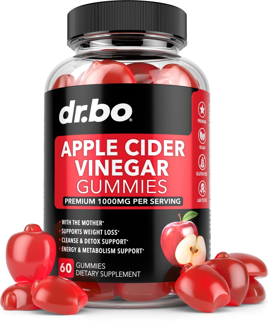 ACV Apple Cider Vinegar Gummies - Soporte Natural para Pérdida de Peso Avanzada, Detox, Limpieza, Digestión Plus Gut Health - ACV Gummies Suplementos con 1000MG Apple Cider Vinegar Gummy con la madre