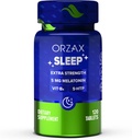 ORZAX Dormir - Melatonina 5 mg, Vitamina B6 & 5-HTP Suplemento - Vitaminas de sueño respetuosas para adultos (120 tabletas)