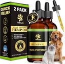 Aceite de cáñamo para perros y gatos - Ayuda con ansiedad, dolor, estrés, sueño, artritis, incautaciones Alivio - Hip y soporte conjunto - gotas de calma
