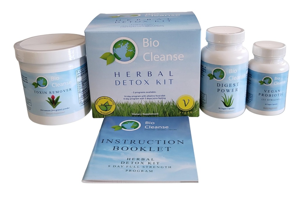 Bio Cleanse Detox Kit, Incluye Fórmula Probiótica, Potencia Digest y Psilio Bentonite, Cuidado de los colones, Eliminación Saludable y Salud Gut