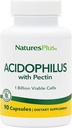 Natures Plus Acidophilus with Pectin - 90 Capsules - Probiotic Supplement with 1 Billion Viable Cells & Pectin - Vegan, Gluten Free - 90 Servings