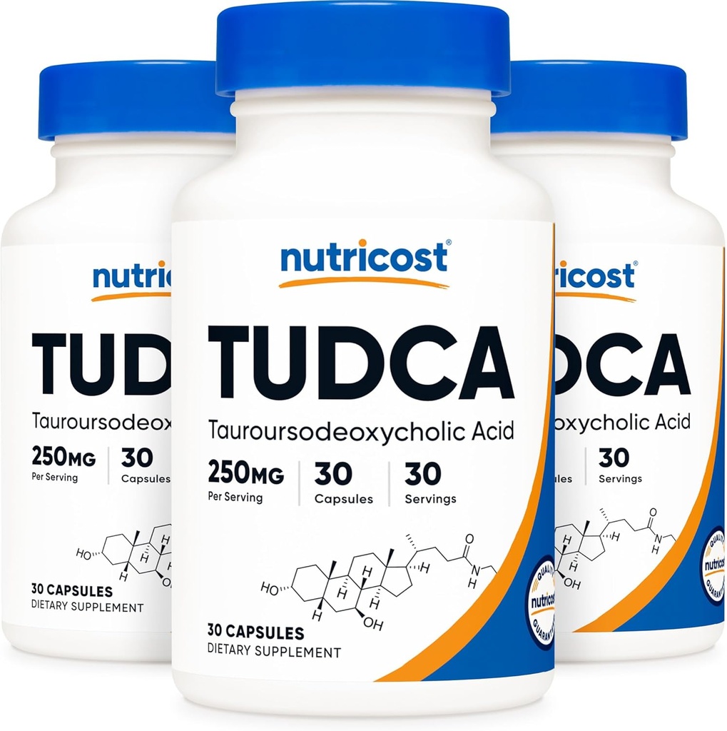 Nutricost Tudca 250mg, 30 cápsulas (3 botellas)
