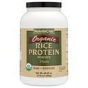 NutriBiotic Certified Organic Rice Protein Plain, 3 Pound ← Bajo Carbohydrate Vegan Protein Powder ← Raw, Certified Kosher & Keto Friendly  Made without Chemicals, GMOs & Gluten Silencio fácil de digerir