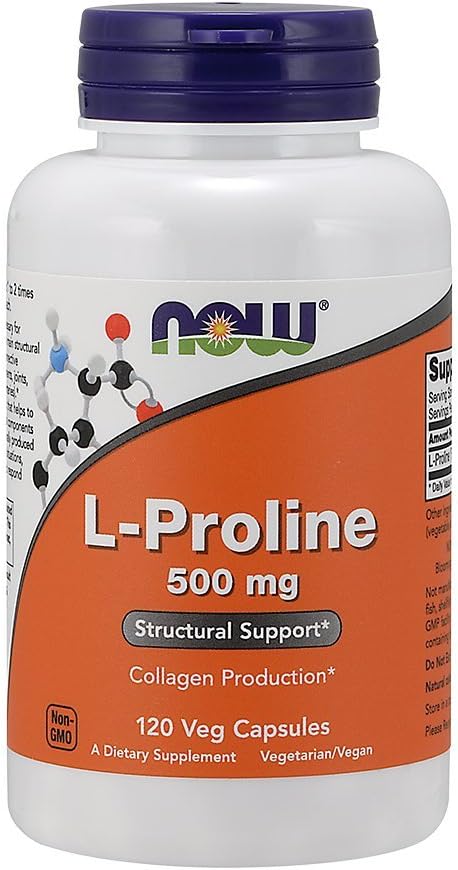Ahora Foods L-Proline 500mg, Veg-Capsules, 120-Count (Pack of 2)