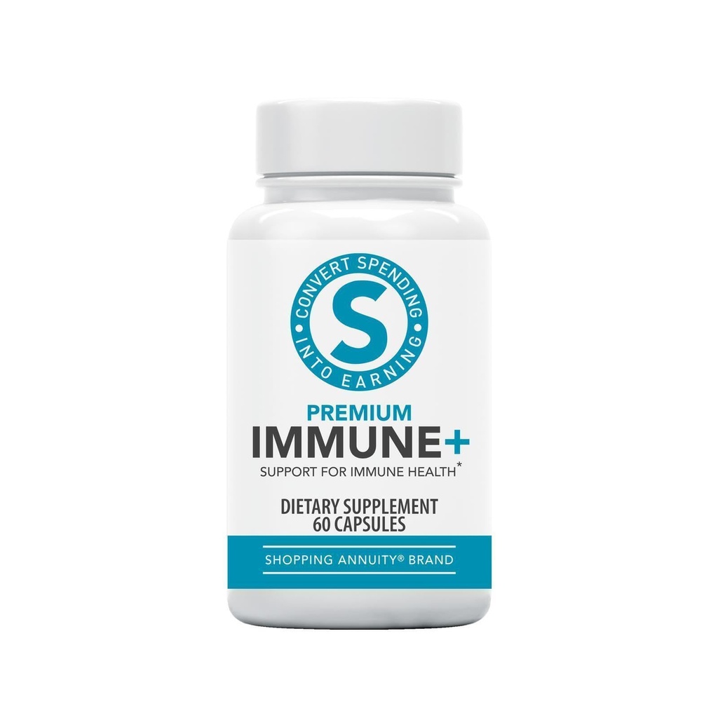 Compras Annuity Brand Premium Immune + Fórmula - Daily Immune Support with Reishi Mushroom, Echinacea, American Ginseng, Vitamin C & Zinc - Supports Mental Clarity & Energy Levels (60 Capsules)