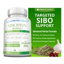 Ciencia Aprobada Siboprin - 60 cápsulas - Soporte Gut Balance, Soothe Intestinal Irritation, Ayuda con calambres y rubor - Ácido caprílico, Barberry, Oregano - Vegan