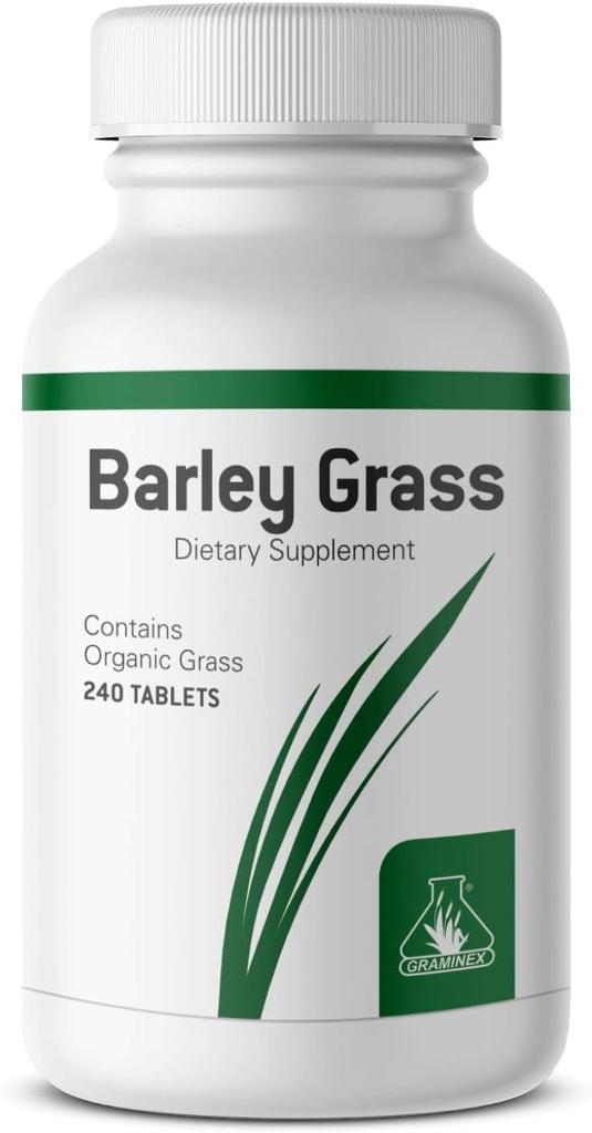 Barley Grass Tablets - Energy Boosting Greens Suplemento nutricional - Antioxidant-Rich Superfood with Multivitamin, Minerals, Amino Acids - 240 Tablets