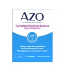AZO Balance Femenino completo Probióticos vaginales diarios para mujeres, clínicamente probados para ayudar a proteger la salud vaginal, ayuda al equilibrio pH y levadura, 30 cuenta