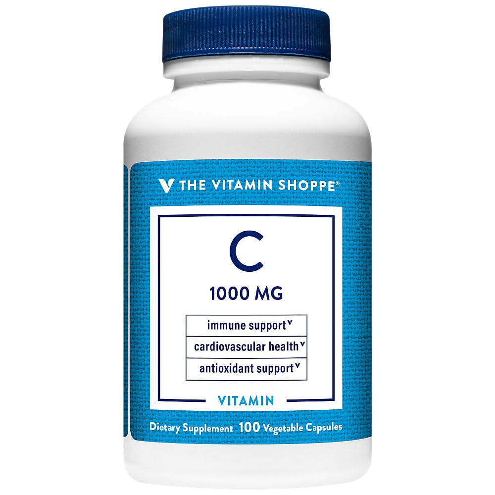 La Vitamina Shoppe C-1000 1000MG, Antioxidante que soporta la salud cardiovascular inmune (100 cápsulas)