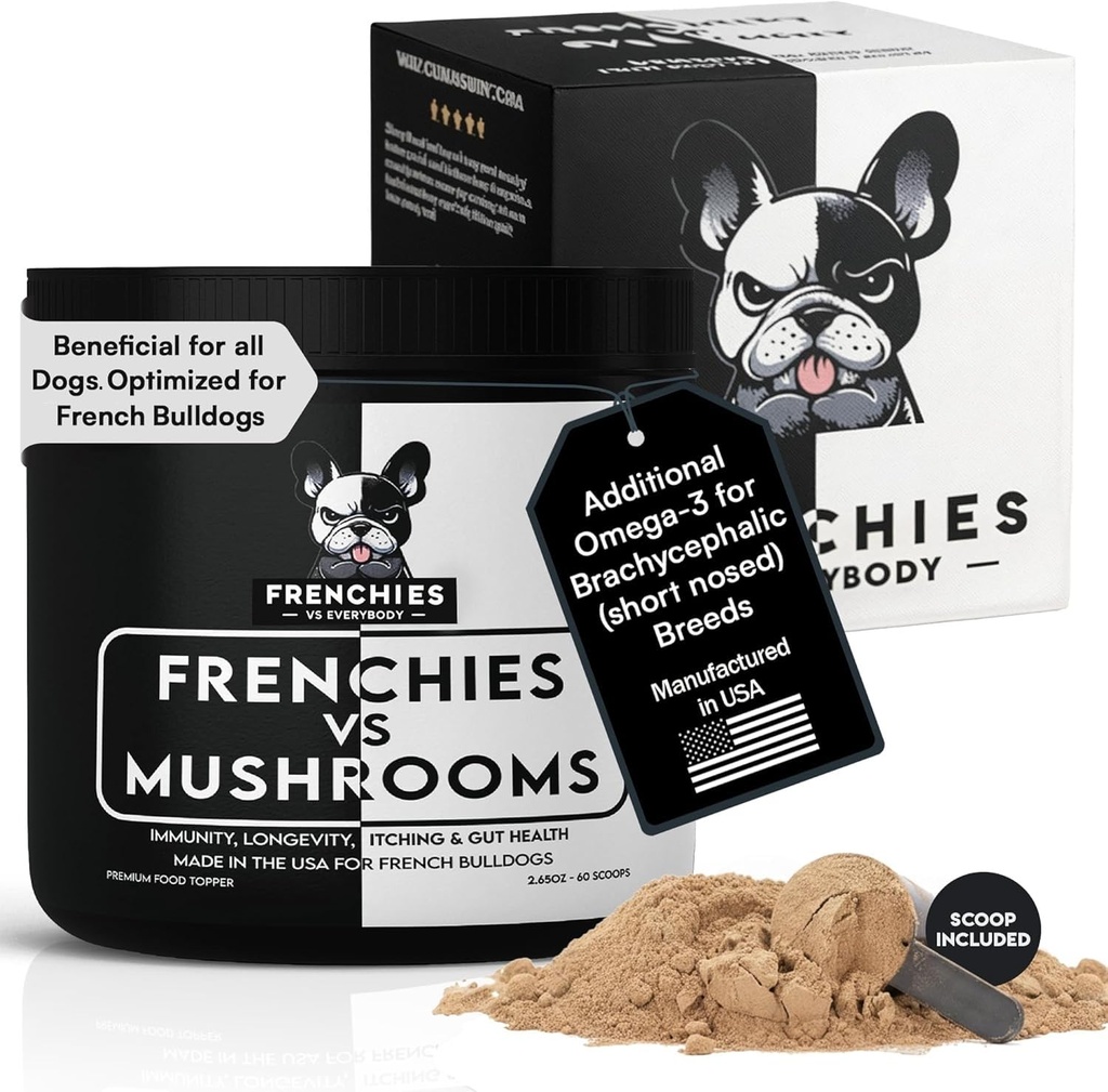 Mushroom Suplemento para perros – Turquía Tail Mushroom for Dog Immune Support, Digestion, Alergias &amp; Longevity with Omega3 " Turmeric ANTE for Dogs Lumps and Bumps ← French Bulldog Optimized