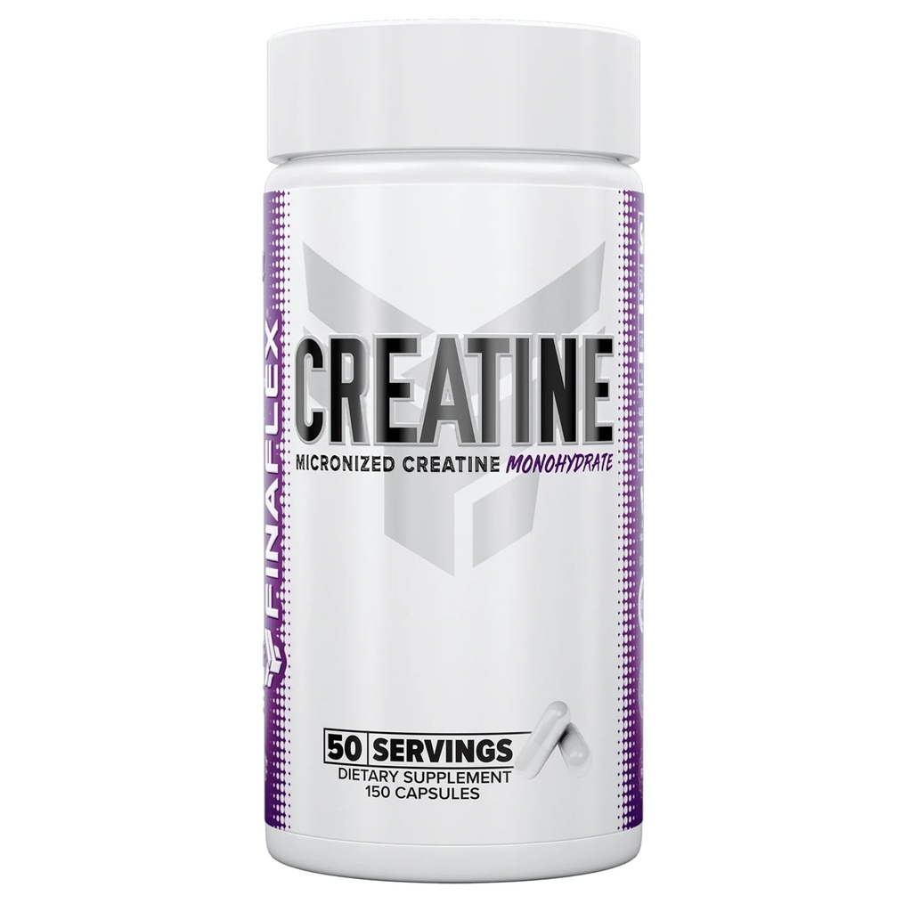 FINAFLEX Pura CREATINA - 150 cápsulas - Promueve fuerza muscular, tamaño &amp; rendimiento - 100% puro, micronizado monohidrato de crema - NSF certificado - 50 piezas