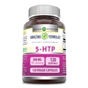 Fórmulas increíbles 5-HTP (L-5-Hydroxytryptophan) Suplemento TENIDO 200 Mg por Serving ANTE Veggie Capsules TEN NO-GMO ANTE Gluten-Free TEN Made in USA (1 Pack TEN120 Count)