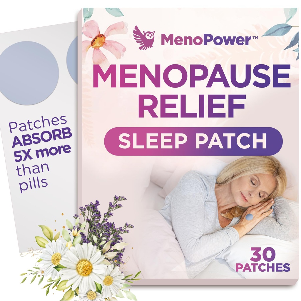 Cooling Comfort Patches de sueño para mujeres - Alivio de la menopausia para una mejor ayuda para dormir - Suplemento de sueño para la relajación &amp; fuerza extra - Soporte Flashes calientes, calidad sueño " Reducir la fatiga - 30 Patches