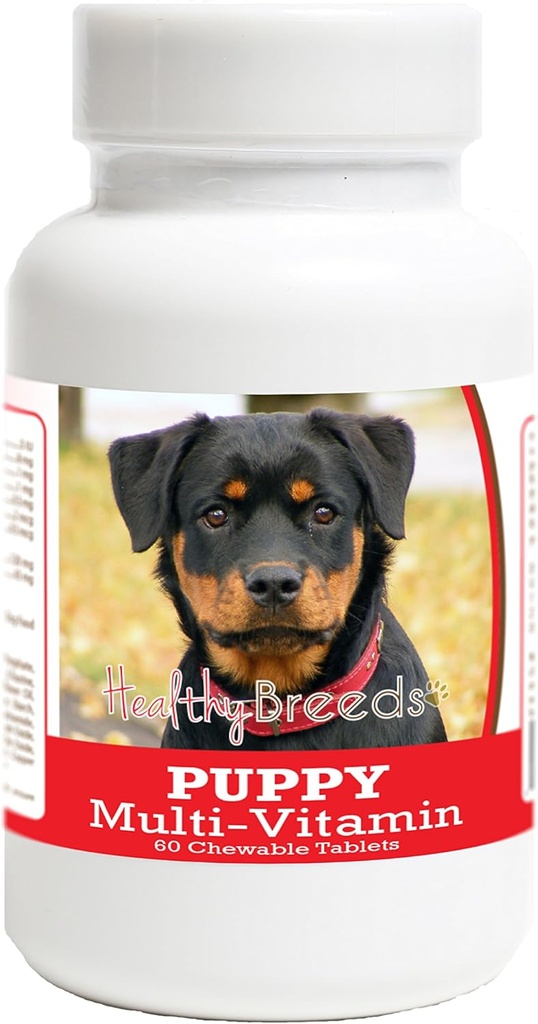 Hierbas saludables Rottweiler Puppy Dog Multivitamin Tablet 60 Conde