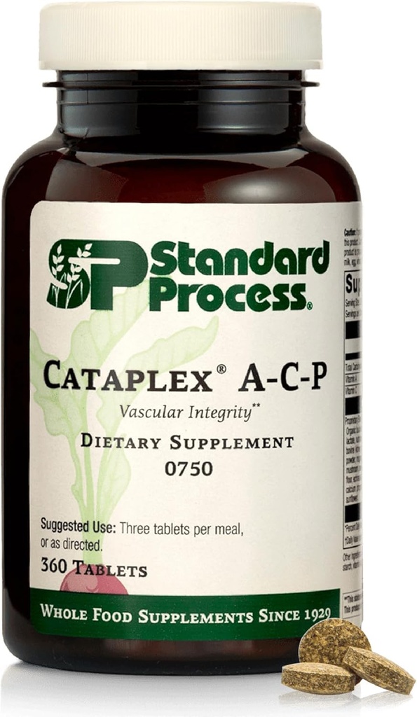 Estándar Proceso Cataplex A-C-P Célula Saludable & Tissue Suplemento dietético - No-Dairy & No Soy - Vascular & Immune Supplement Care - 360 Tablets (120 Servings)