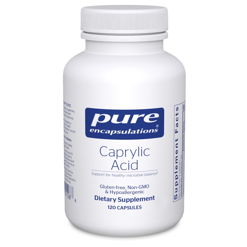 Pure Encapsulations Caprylic Acid tención Suplemento para Gut y Digestive Health, GI Balance, Gastrointestinal Support, and Intestinal Health* TEN 120 Capsules