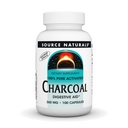 Fuente Natural Charcoal - 100% Puro Activado, Ayuda Digestiva - 100 cápsulas