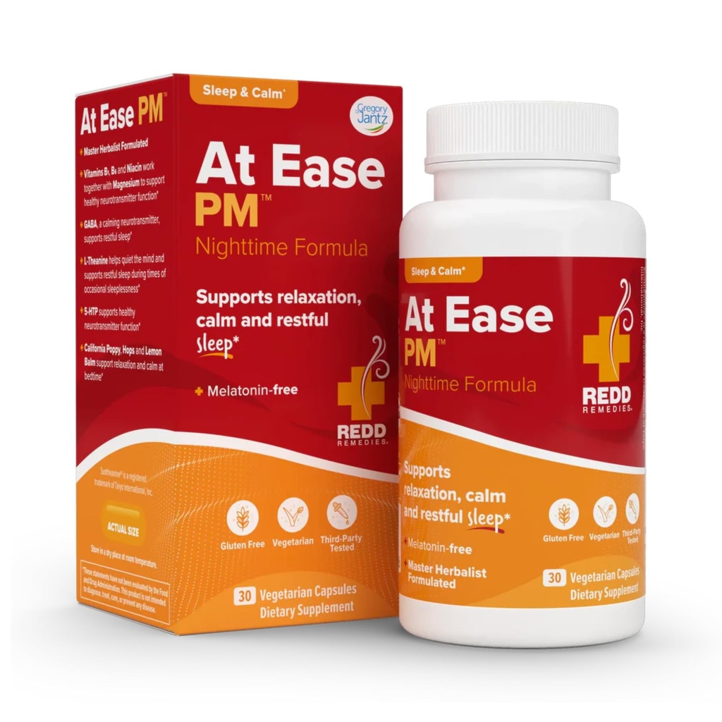 Redd Remedies, en Ease PM, Natural Sleep Aid, apoya la relajación, 30 cápsulas vegetarianas