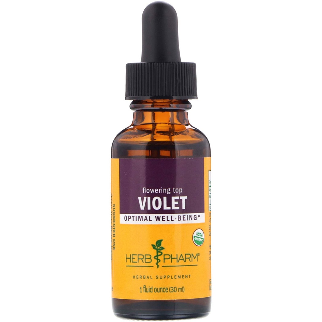 Herb Pharm certificado extracto líquido orgánico Violet, 1 Fl oz
