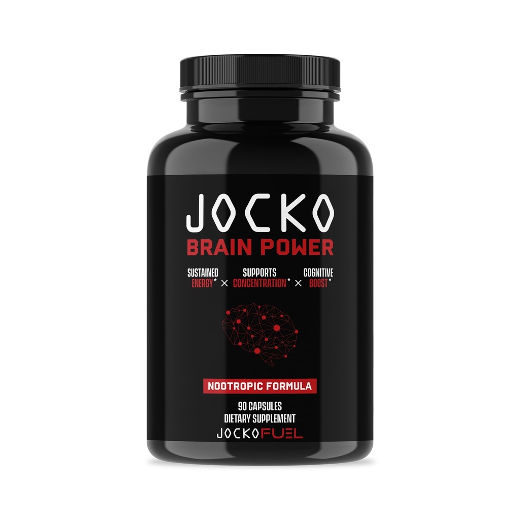 Jocko Fuel Brain Power - Suplementos dietéticos nootrópicos para memoria & Focus wiht L Theanine, L Carnitine- Energy & Focus Suplemento (90 cápsulas)