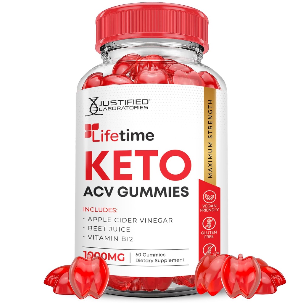 Lifetime Keto ACV Gummies Advanced Formula 1000MG Lifetime Keto Gummies Apple Cider Vinegar Formulado con Pomegranate Beet Juice Powder B12 Vegan Non GMO 60 Gummys