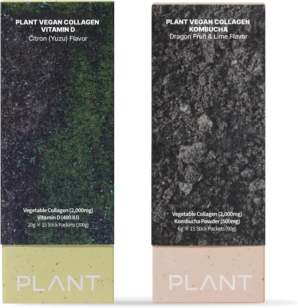 PLANT Vegan Collagen Kombucha + Collagen Jelly Vitamin D Probióticos