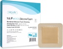 MedVance TM Silicona - Silicona Fronteriza Adhesivo Foam Dressing Tamaño 4"x4" (2.7"x2.7" almohadilla), Caja de 5 apósitos