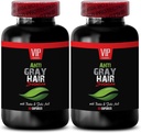 Pure Biotin Powder - Gray Hair Solution - Anti gray hair formula, gray hair pills, gris hair solution, anti gray hair supplement, gris hair supplement to reverse, gray hair reverse - 2B 120 Caps