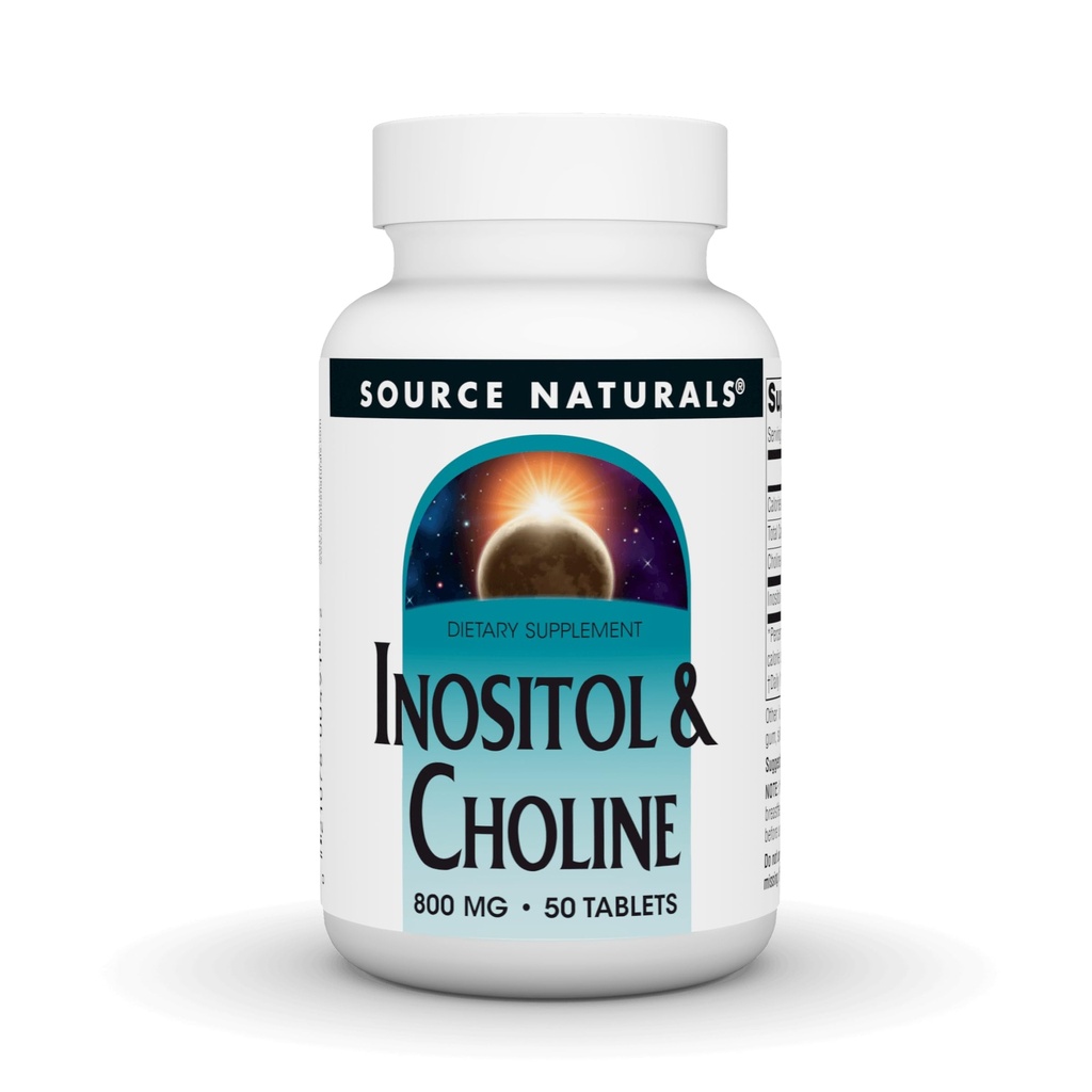 Fuente Naturales Inositol " Choline 800 mg Apoyos Función de Nerve saludable - 50 Tabletas
