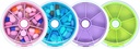Pill Organizer Travel Pill Fund for Purse Portable Pill Box Round Weekiy Pill Container for Vitamin Fish Oil Pills Suplementos (4PCS)