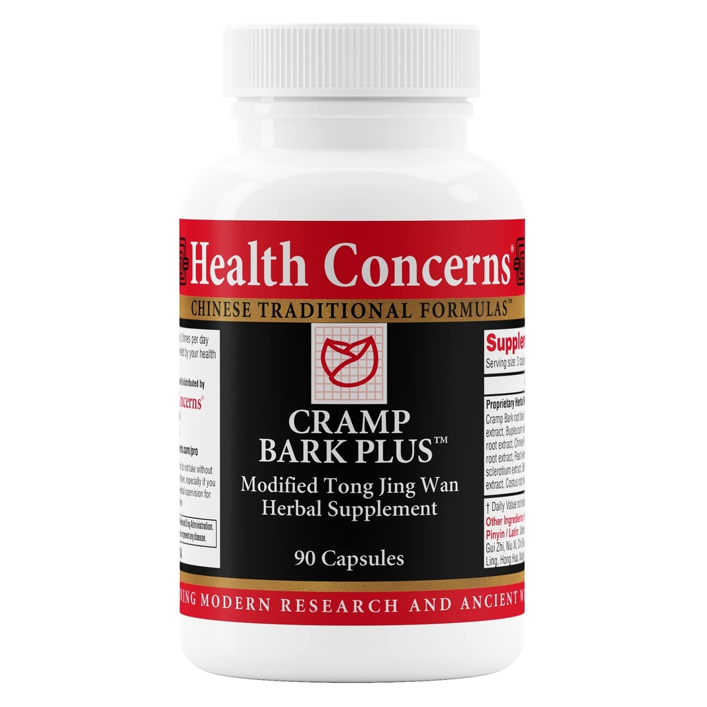 Preocupaciones de salud Cramp Bark Plus – Menstrual Cramp Relief & Hormonal Balance – Circulation Support – Dong Quai, Black Cohosh, Bupleurum " Chinese Herbs – Herbal Supplement for Women – 90 Capsules
