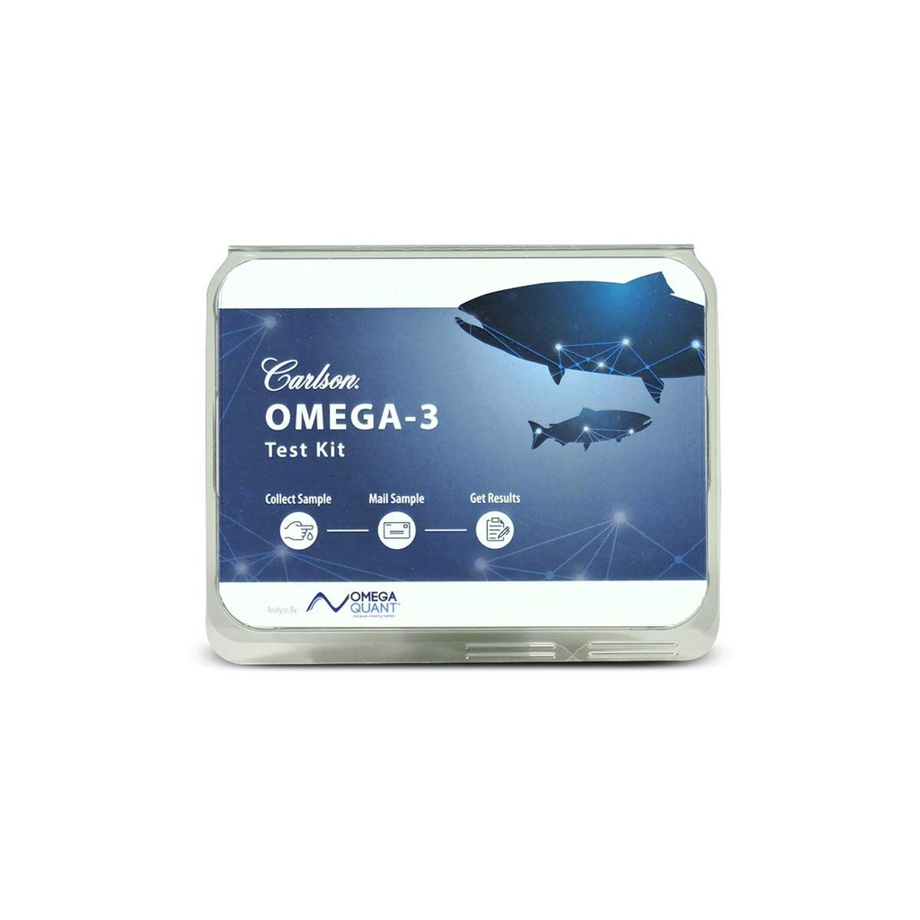 Carlson Omega-3 Test Kit, Omega-3 Index Home Testing Kit, Medidas EPA & DHA Levels, 1 Kit