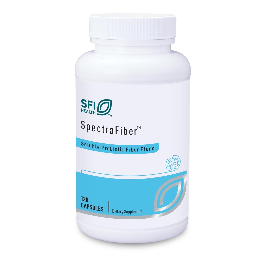 Klaire Labs SFI Health Spectrafiber - Hypoallergenic 9 Soluble Fiber Blend with Apple Pectin & Glucomannan, No Psyllium & Gluten-Free (120 cápsulas)