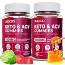 (2 Pack) Keto ACV Gummies1500MG Keto Gummies Apple Sider Vinegar Formulado con Pomegranate Beet Powder B12 Vegan No GMO 120 Gummys