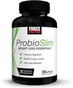 FORCE FACTOR ProbioSlim Weight Loss Essentials Full Daily Digestive Health and Weight Pérdida Probiotic Supplement for Women and Men with Electrolytes and Green Tea Extract, 120 Capsules
