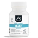 365 por Whole Foods Market, High-Potency Biotin 5000mcg, Vegan, 60 Cuenta