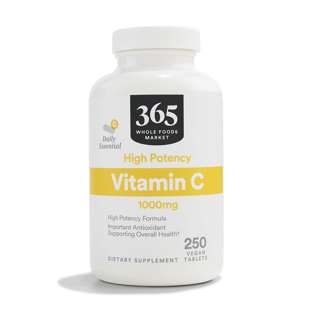 365 por mercado entero de alimentos, vitamina C 1000Mg, 250 cuenta