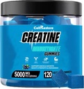 Cretina Monohydrate Gummies for Men &amp; Women-5g of Creatine Monohydrate per Serving- Help Increase Strength and Build Muscle,Sugar Free,Vegan,Blueberry Flavor, 120 Conde