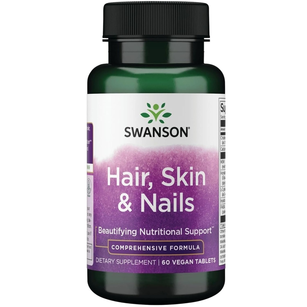 [BRSWIYT7PMBGIYDO] Swanson Hair Skin y uñas 60 Tabs