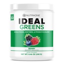 NutraOne Ideal Verdes Antioxidante y Nutrient-Rich Superfood Verdes Powder Suplemento Berry- 30 Servimientos