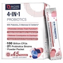 NATURE TARGET Probiotics-for-Women Prebiotics-and-Probiotics-Powder, 100-Billion-CFUs 45-Day-Supply, Women's-Probiotic with D-Mannose and Cranberry for Urinary Tract/Gut/Digestive Health