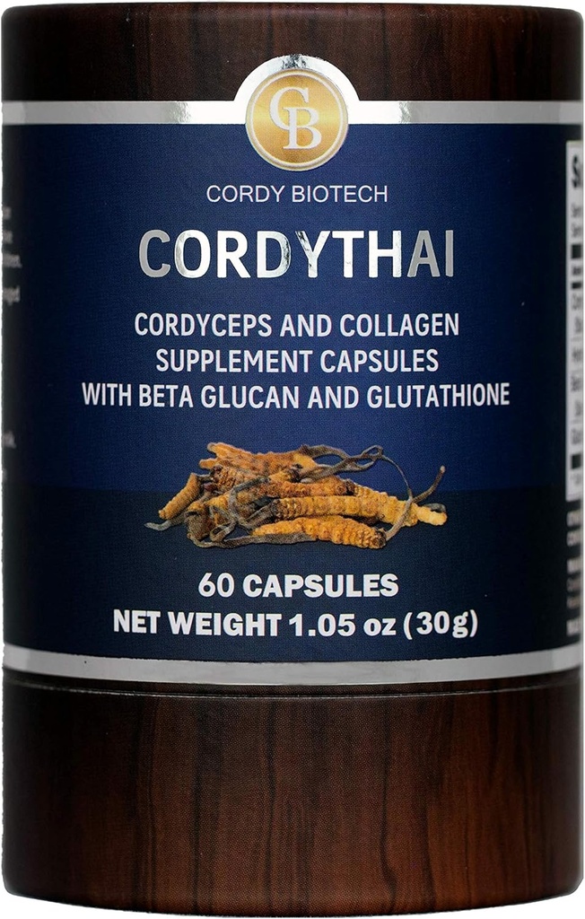 Cordyceps Extracto y Collagen Suplemento 60 cápsulas