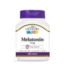 Melatonina del siglo 21 3mg Gentle Strength Tablets, 200 Conde, Sleep Aid for Adults, Promueve Relajación & Descanso, No-Habit Forming, Sin gluten, No-GMO