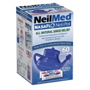 NeilMed NasaFlo Unbreakable Neti Pot con 60 Paquetes Premixed