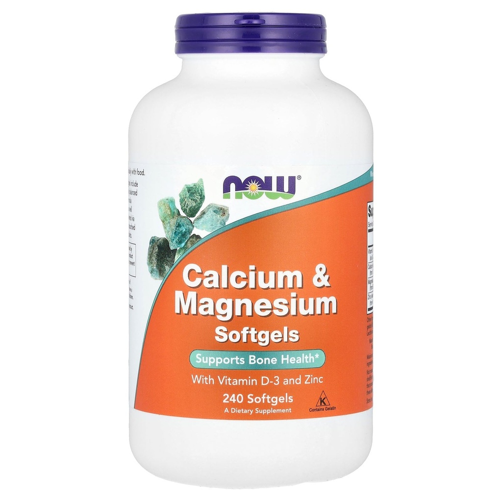 AHORA Alimentos, Calcio &amp; Magnesio + D - 240 Softgels