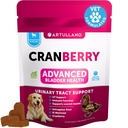 Tratamiento UTI de perro - Suplemento de arándano &amp; Control de vejiga para perros - Urinary Tract Incontinence Pill, Piedras de la vejiga - UTI Tratamiento de la vejiga para perros - 70 Chews suaves para el alimento con aceite de pescado