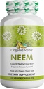 Veda orgánica Neem Capsules, 1000 mg - Suplemento Herbal Orgánica Hecho con Powder de hoja ayurvédica India Neem - Soporta la piel radiante, inmune, detox, saludable respuesta inflamatoria - 120 cápsulas vegetales