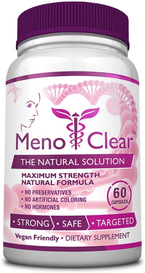 Consumer Health MenoClear Night - 30 Capsules - Cuidado de la menopausia - Disminuir Hot Flashes, Mood Swings, e Irritability - Melatonin, Valerian, Hesperidin - Made in The USA