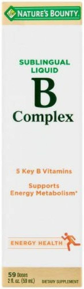 Complejo de vitamina B Complejo de vitamina B Sublingual Liquid 2 oz (Pack of 3)